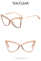 Cat Eye Oversized Glasses Frame TR90 Glasses Personality Fashion Butterfly Computer Glasses Triangle Eyewear 2024