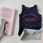 2026 Summer New Children Sleeveless T Shirts Cotton Boys Girls Letter Print Vest Toddler Fashion Casual Tops Kids Clothes