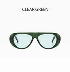 Retro Large Sunglasses for Women Fashionable Wide Legs New Large Frame Sunglasses Gradient Color Personalized Glasses Goggles