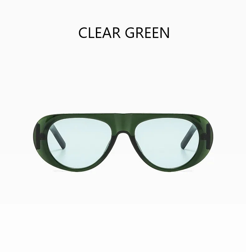 Retro Large Sunglasses for Women Fashionable Wide Legs New Large Frame Sunglasses Gradient Color Personalized Glasses Goggles