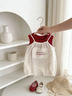 2026 Summer New Girls Sleeveless Clothes Set Baby Girl Sweet Floral Jumpsuit + Vest 2pcs Suit Infant Toddler Cotton Outfits