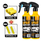 Car Coating Spray Kit 300ml Nano Ceramic Hydrophobic Coating Paint Protection Set With Sponge Cloth Scratch Repair High Gloss