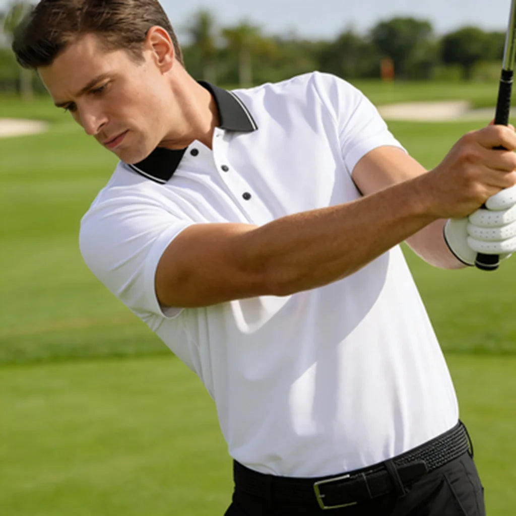 Men Women Golf Polo Shirts, Quick Dry Breathable Short Sleeve Sports Tops, Couple Casual Polo for Outdoor, Fitness, Daily Wear