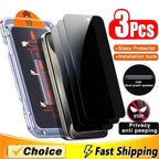 Dust Free Installation Privacy Screen Protector For iPhone 17 Pro Max 16 11 14 13 12 15 16E Air Mini SE 7 8 XR XS Anti-spy Glass
