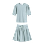 AS 2024 Girls Clothes Short Sleeve 3/4 Kids Boys Clothes For Summer Outfits Girls Clothing Children Ribbed Sets Dress