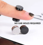 3 Pairs Crystal Strong Magnetic Ear Stud Clip Earrings for Men and Women Punk Round Zircon Magnet Earrings Non Piercing Jewelry