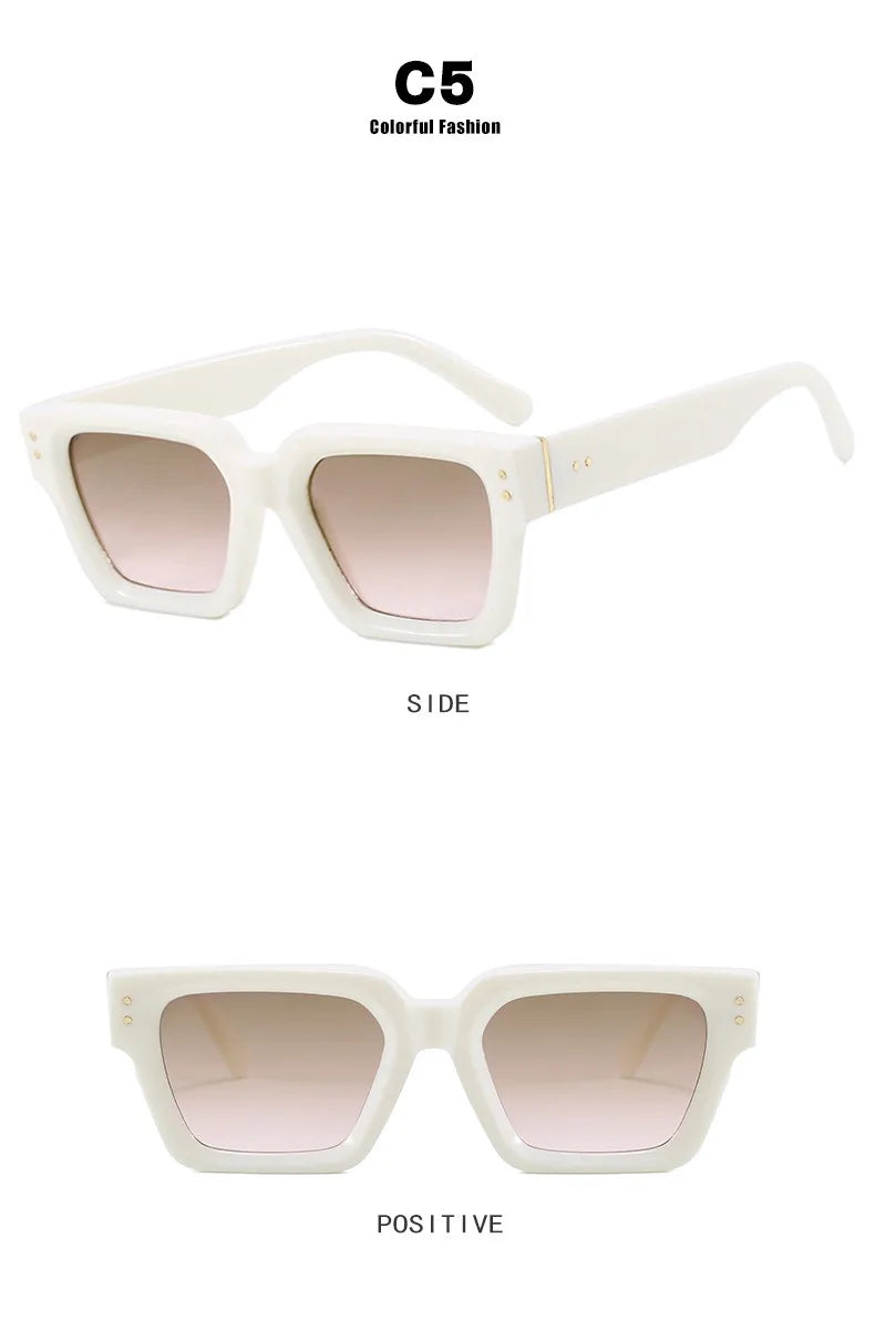 Classic Rectangle Small Sunglasses Women Men Square Personality Sun Glasses Vintage Fashion Ins Glasses Frame Shades UV400