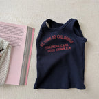 2026 Summer New Children Sleeveless T Shirts Cotton Boys Girls Letter Print Vest Toddler Fashion Casual Tops Kids Clothes