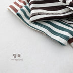 2026 Summer New Children Short Sleeve T Shirts Boys Casual Striped Tee Toddler Girls Cotton Loose Tops Kids Clothes