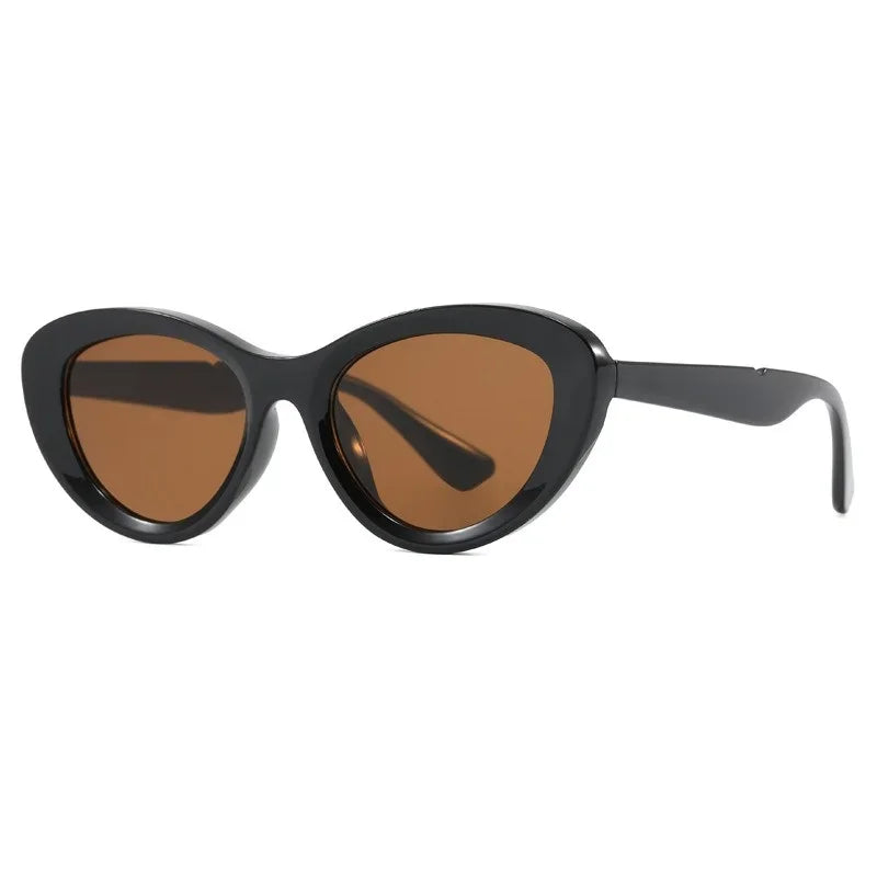 Retro Concave Cat Eye Sunglasses Women Fashion Brand Designer New Sun Glasses Cateye Eyeglasses Shadow for Female