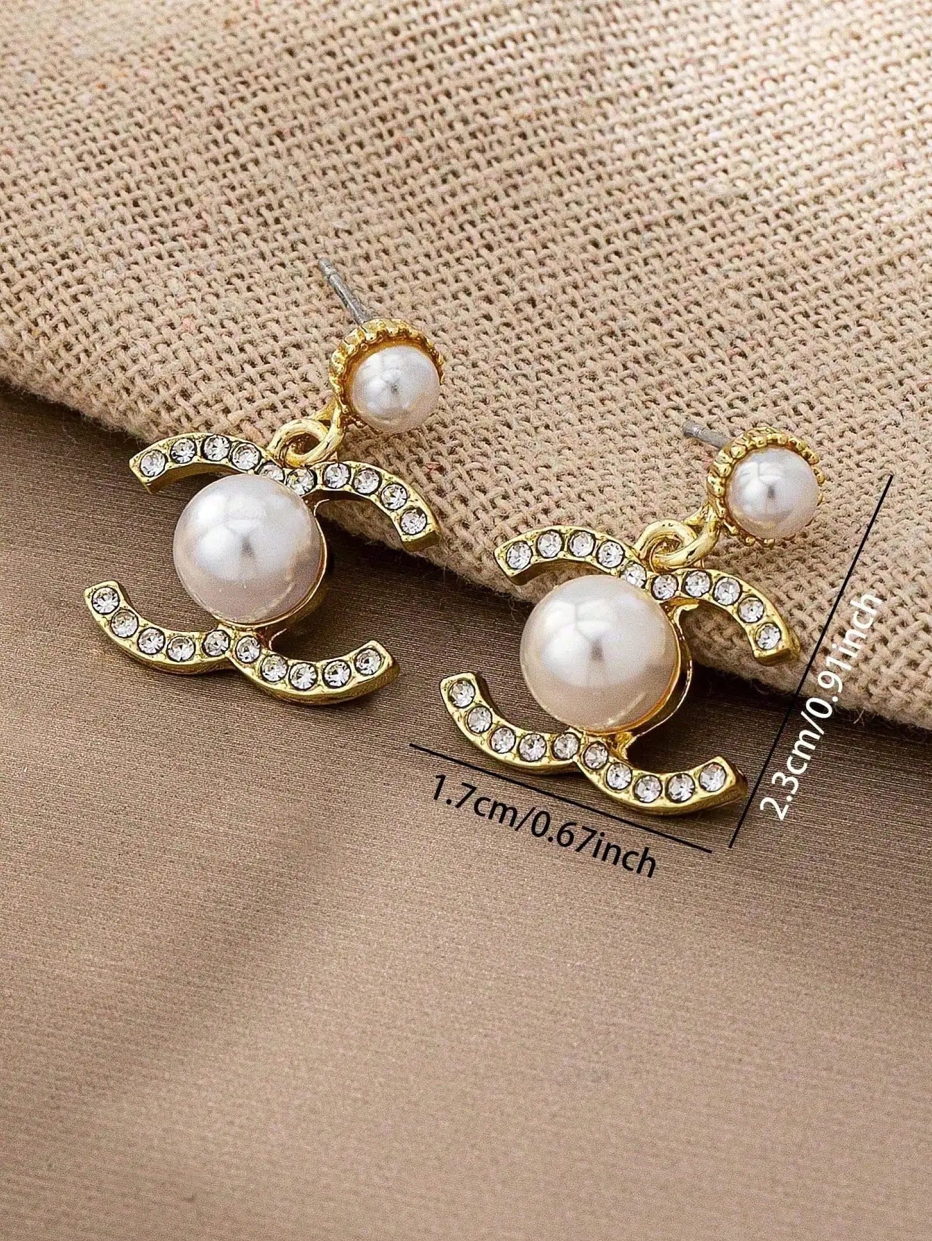 1 Pair Elegant Pearl Decor Dangle Earring, Vintage Faux Pearl Earring With Charms, Basic Design Earrings Gift For Women Daily We
