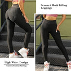 Workout Yoga Leggings Pants Butt Lifting Scrunch Booty Leggings Tummy Control Women High Waisted Gym Tights Anti Cellulite