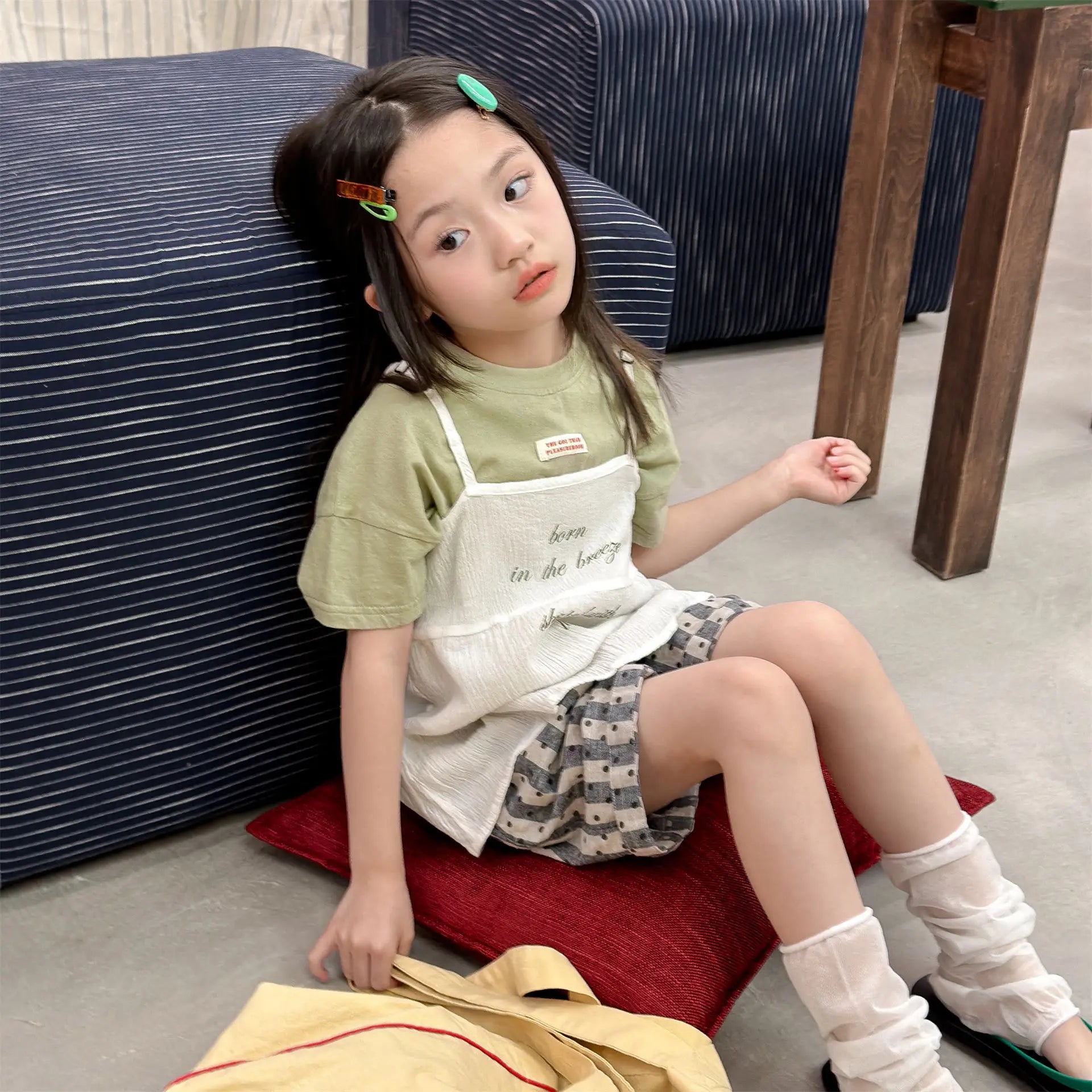 2026 Summer New Children Sleeveless Loose T Shirts Cotton Girls Versatile Sling Vest Toddler Thin Casual Tops Kids Clothes