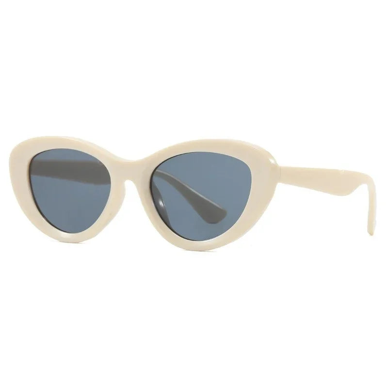 Retro Concave Cat Eye Sunglasses Women Fashion Brand Designer New Sun Glasses Cateye Eyeglasses Shadow for Female