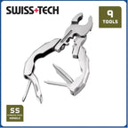SWISS TECH 9 IN 1 Mini Multifunctional Pliers Pocket EDC Multitool Keychain Screwdriver Outdoor Hiking Gear Small Bottle Opener