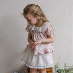 2026 Summer New Girls Cute Lace Short Skirts Cotton Children Preppy Style Princess Dress Baby Girl Sweet Skirts Toddler Clothes