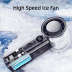 High Speed Cooling Fan USB Charging Portable Turbo Handheld Fan Ice Compress Transparent Mecha Mini Fan