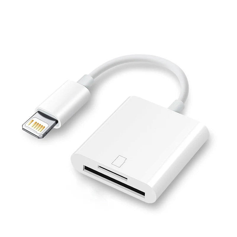 For iPhone Card Reader Memory Card Adapter for iphone 14 13 12 8Pin To SD TF Camera Card Reader Data Converter OTG Data Cable