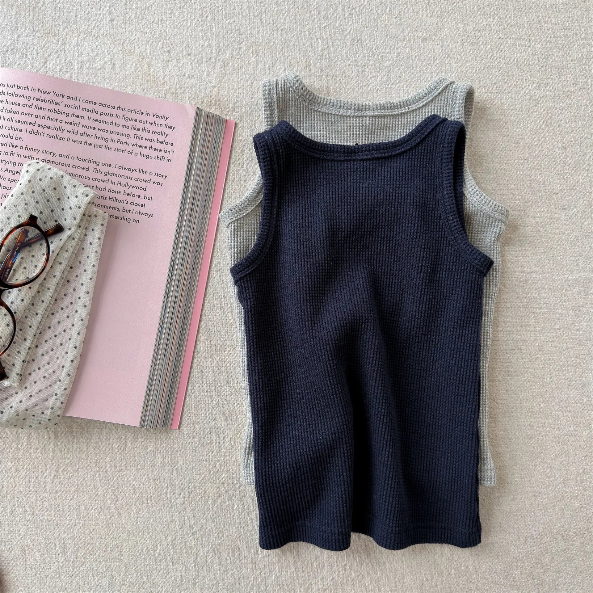 2026 Summer New Children Sleeveless T Shirts Cotton Boys Girls Letter Print Vest Toddler Fashion Casual Tops Kids Clothes