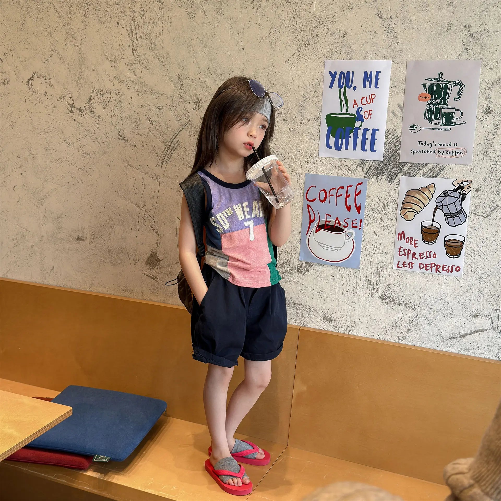 2026 Summer New Children Sleeveless T Shirts Cotton Toddler Girls Casual Vest Baby Thin Letter Print T Shirts Kids Clothes