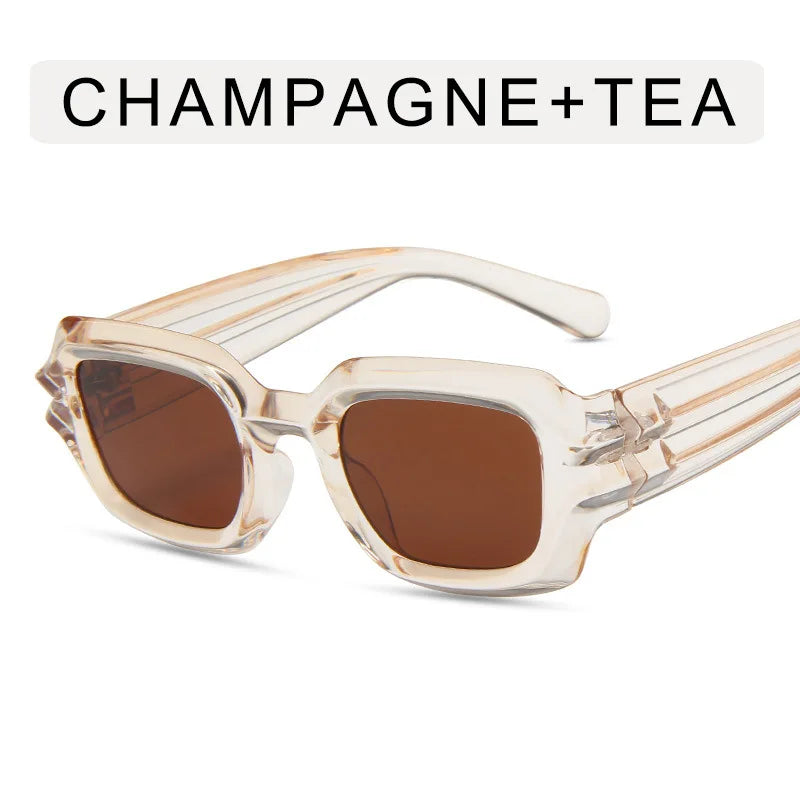 Punk Square Sunglasses 2022 New Ripple Funny Sunglasses Bump Cyberpunk Sunglasses Trendy Hip Hop Glasses UV400