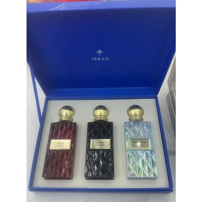 Unisex Luxury Perfume Gift Set 3PCS 100MLx3 Long Lasting Niche Elegant Fresh Oriental Aromatic Aquatic Signature Fragrance
