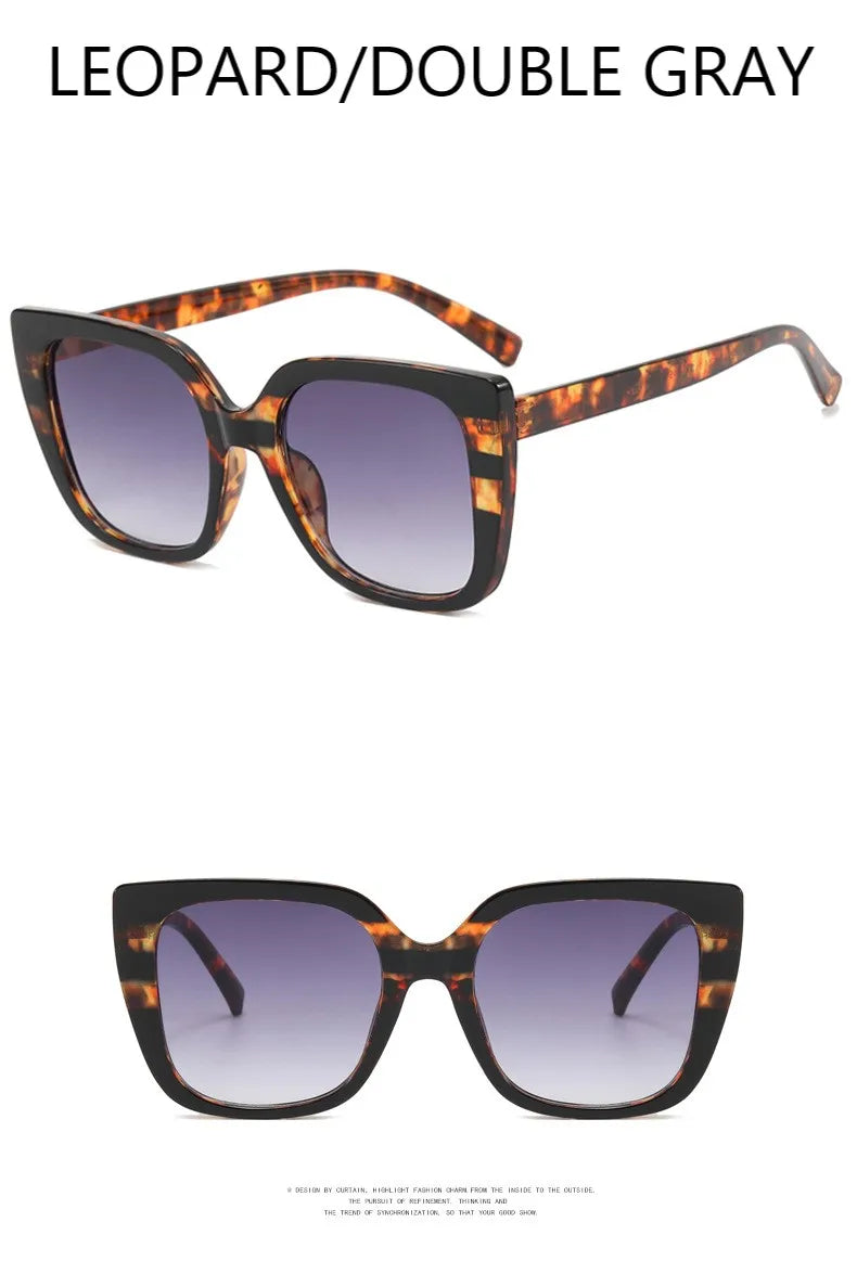 New Fashion Square Sunglasses Designer Luxury Women 2023 Cat Eye Sun Glasses Female Classic Retro Trendy Gradient Eyewear Shades