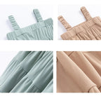AS 2024 Girls Clothes Short Sleeve 3/4 Kids Boys Clothes For Summer Outfits Girls Clothing Children Ribbed Sets Dress