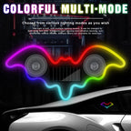 1/2pcs Cool Bat Solar Powered Car Neon Light Wireless Led Ambient Light Suction Cup USB Rechargeable Atmosphere Breathing Lamp