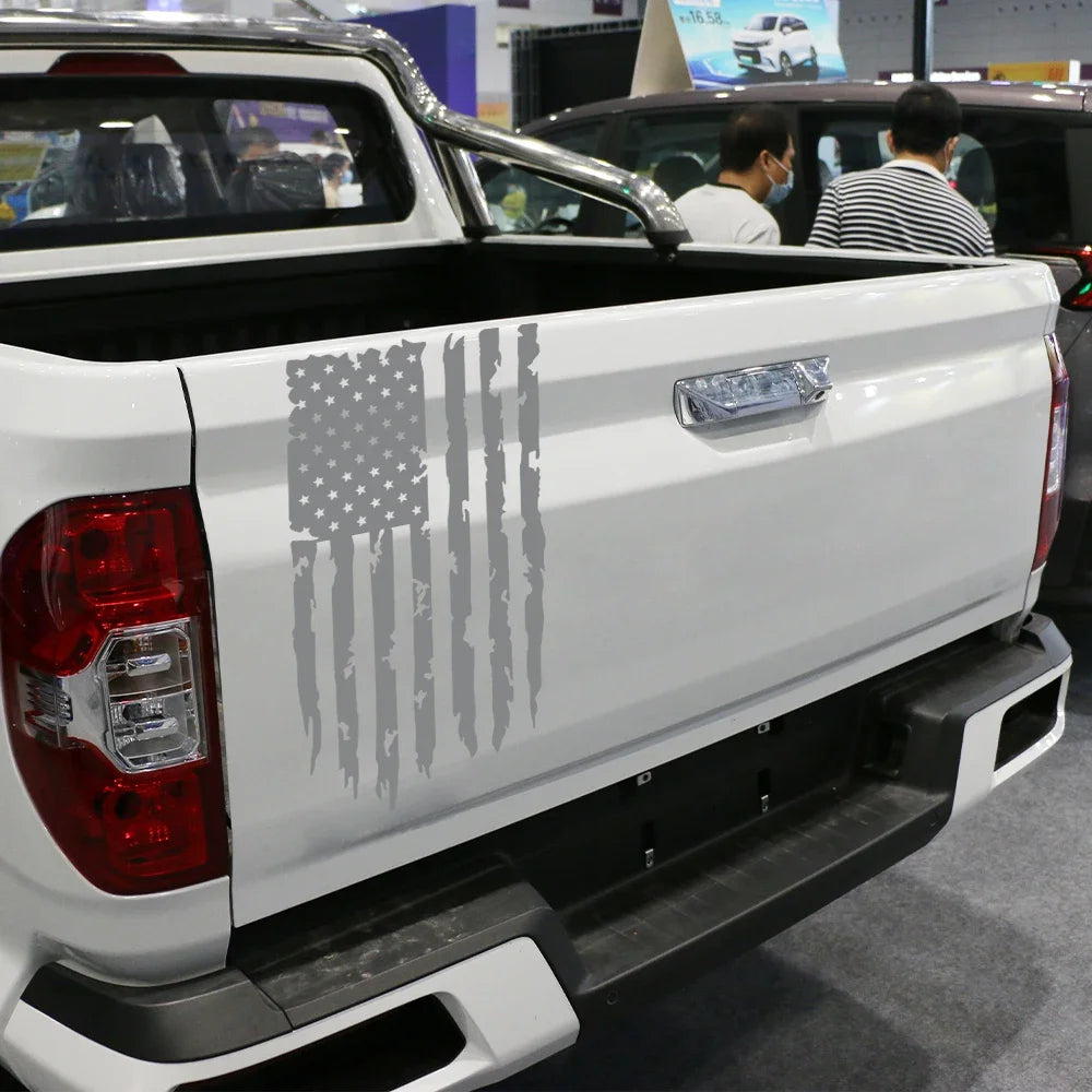Car Sticker USA Flag Decor Decal For Dodge RAM Toyota Hilux Tacoma Jeep Gladiator Isuzu Dmax Ford F150 Auto Tuning Accessories