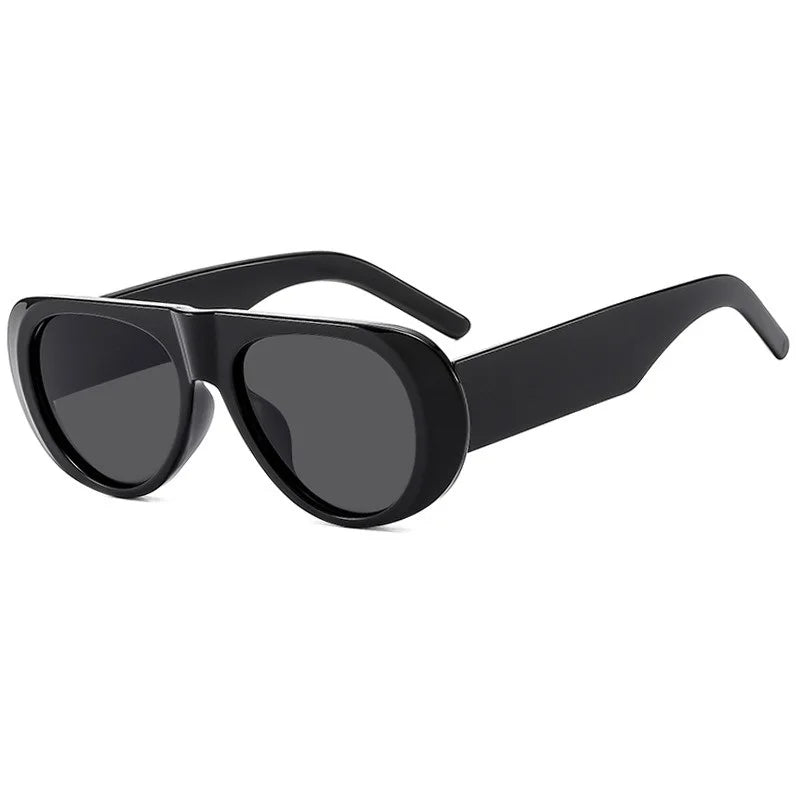 Retro Large Sunglasses for Women Fashionable Wide Legs New Large Frame Sunglasses Gradient Color Personalized Glasses Goggles