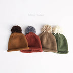 Kids Winter Hats For Newborn Boys Crochet Bonnet Casual Toddler Girl Cute Cap Children Solid Baby Boy Knitted Warm Beanies