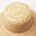 Children Hepburn Wind Straw Hat Ins Sweet Girls Lafite Grass Weaving Beach Sun Hat Child UV Sunscreen Cap Summer Accessories