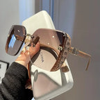 2026 Unisex Large-Frame Fashion Glasses, Trendy Square Sunglasses, Trendy Beach Eyewear, Retro Design for Daily Wear, Photography, Travel, Beach, All Seasons