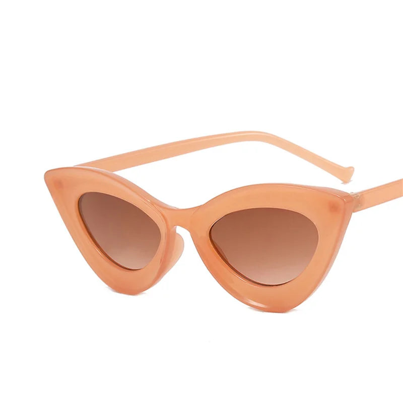 Small Frame Sunglasses Men Women Vintage Cat Eye Sun Glasses Brand Designer Concave Black Cateye Eyewear Shades UV400