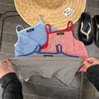 2026 Summer New Children Sleeveless T Shirts Cute Girls Bottoming Shirts Cotton Baby Girl Striped Sling Vest Kids Clothes