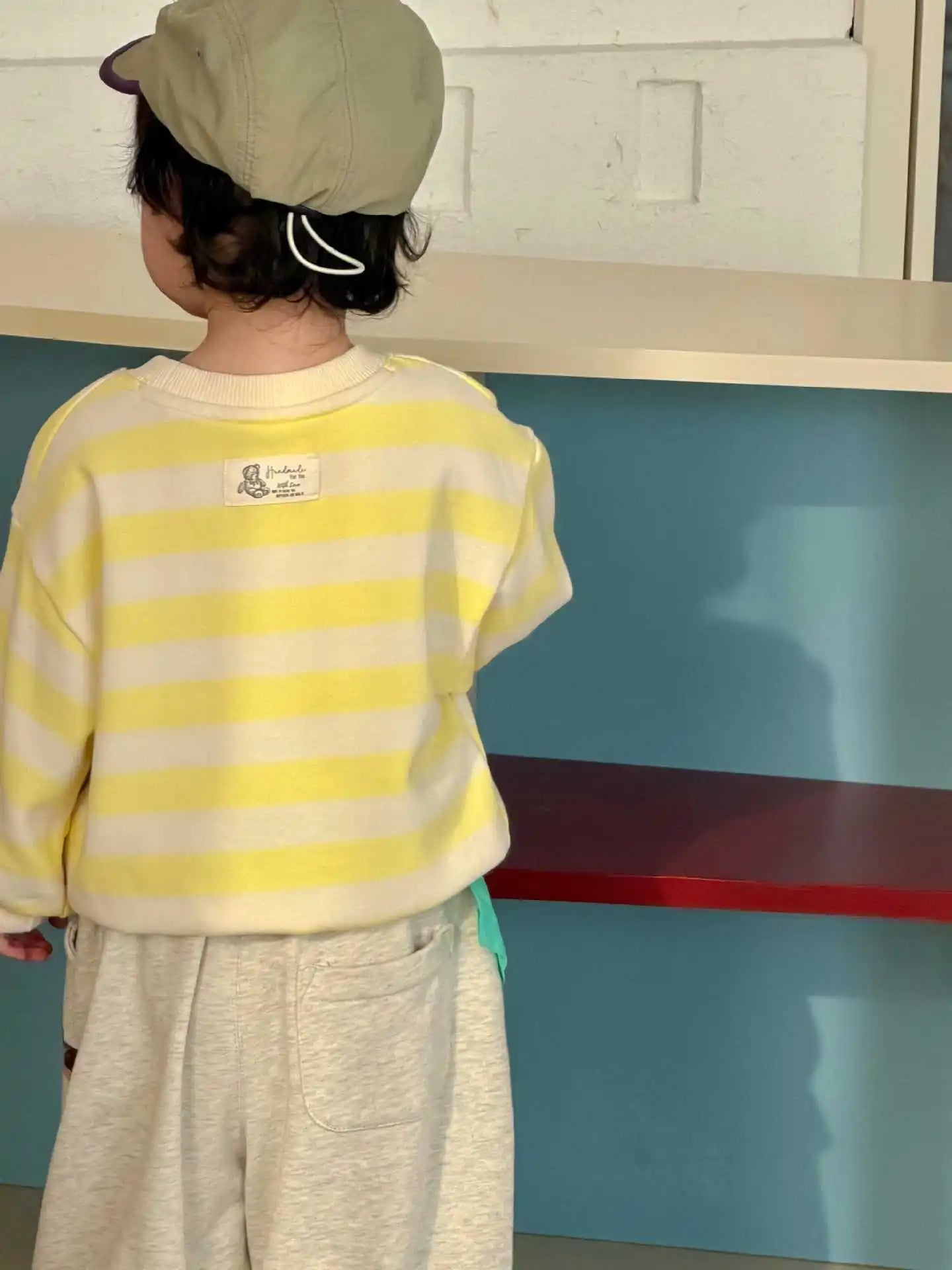 2026 Spring New Baby Long Sleeve Sweatshirt Boys Casual Striped Pullover Infant Girls Cotton Loose Tops Toddler Clothes