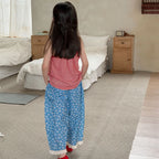 2026 Summer New Girls Lace Wide Leg Pants Toddler Thin Casual Pants Baby Girl Floral Mosquito Proof Pants Cotton Kids Clothes
