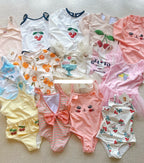 2026 Summer KS Baby Girls Holiday Swimwears Bikini Kids Swimming Suit Wear Clothes Girls One Piece Sister Brother Matching 1-9Y