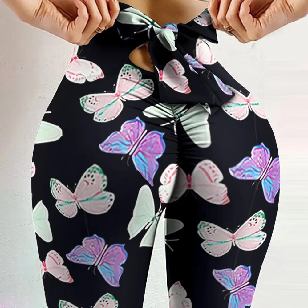 High Waist Sexy Butterfly Printed Leggings