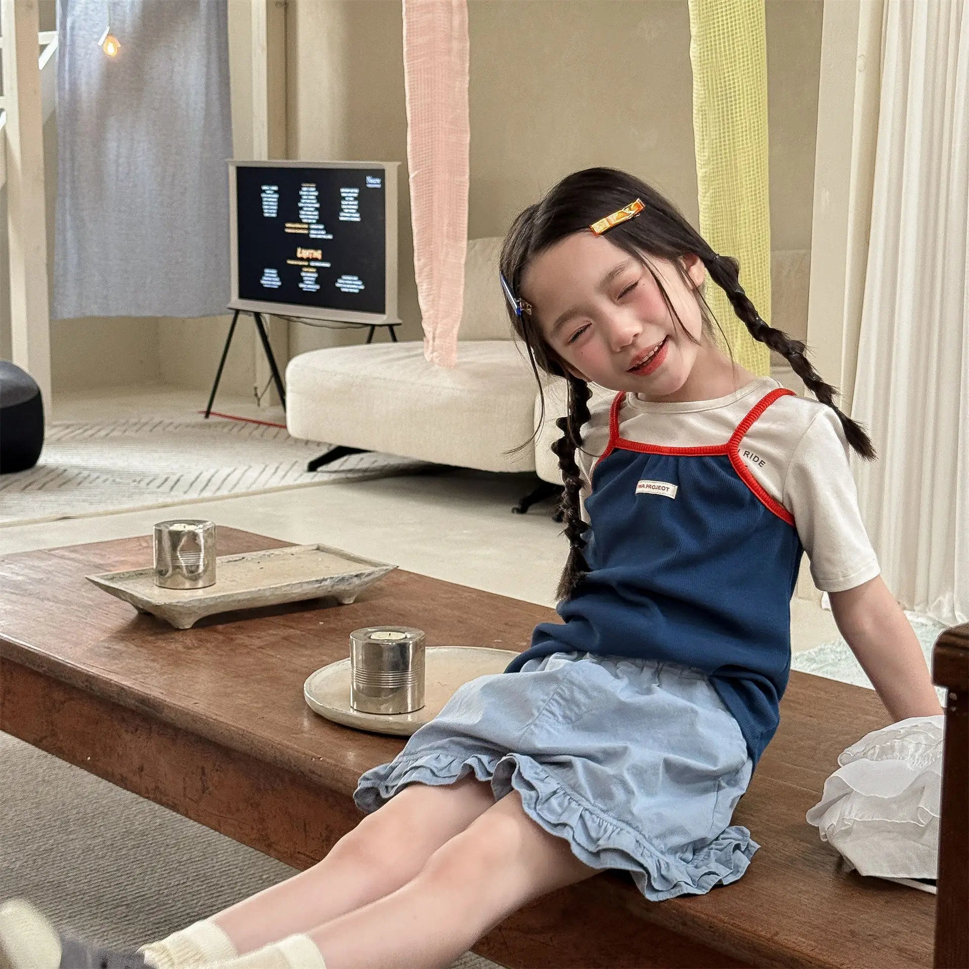2026 Summer New Girls Cute Lace Shorts Solid Toddler Casual Shorts Cotton Children Versatile Loose Shorts Kids Clothes