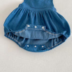 2026 Summer New Baby Girl Overalls + Cute Strawberry Lapel Shirts + Hat 3pcs Suit Fashion Infant Clothes Set Toddler Outfits