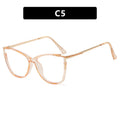 2023 New Fashion Women Anti Light Blue Cat Eye Glasses Frame Retro Hight Quality Luxury Optical Computer Reading Eyeglasses