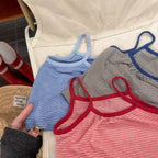 2026 Summer New Children Sleeveless T Shirts Cute Girls Bottoming Shirts Cotton Baby Girl Striped Sling Vest Kids Clothes