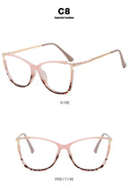 2023 New Fashion Women Anti Light Blue Cat Eye Glasses Frame Retro Hight Quality Luxury Optical Computer Reading Eyeglasses