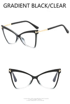 Cat Eye Oversized Glasses Frame TR90 Glasses Personality Fashion Butterfly Computer Glasses Triangle Eyewear 2024