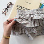 2026 Summer New Children Shorts Cotton Girls Sweet Lace Flower Bud Shorts Fashion Toddler Floral Culottes Kids Clothes
