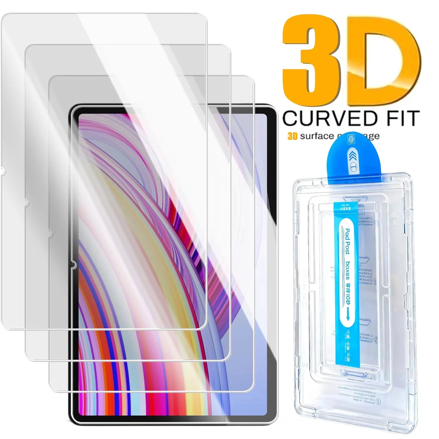 2pcs Easy to Install HD Tempered Glass Screen Protector For iPad Pro 13 12.9 M4 Air 11 M3 M2 5 4 Mini 6 7 9 9th 10 10th A16 Film