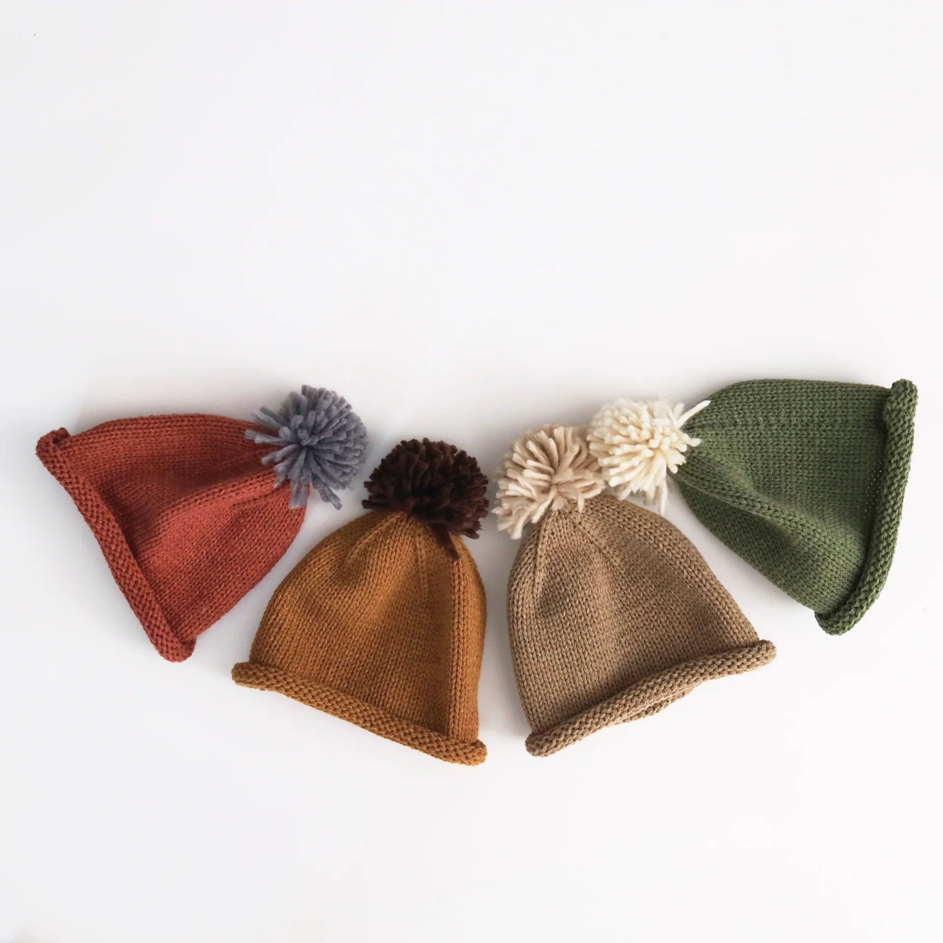 Kids Winter Hats For Newborn Boys Crochet Bonnet Casual Toddler Girl Cute Cap Children Solid Baby Boy Knitted Warm Beanies