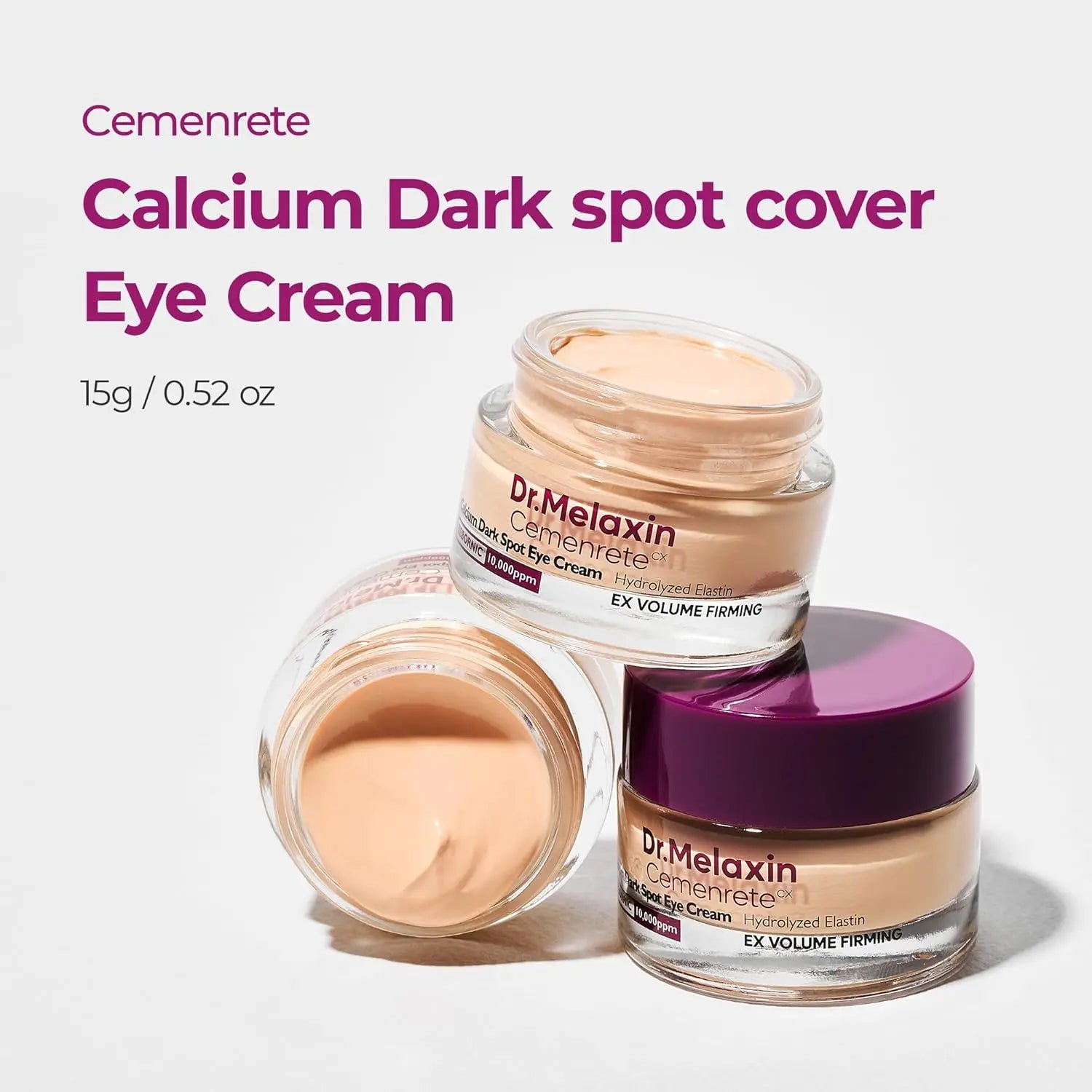 Dr.Melaxin Calcium Dark Spot Eye Cream 15g – Niacinamide & Calcium Gluconate Eye Cream for Dark Circles, Under Eye Bags & Saggin